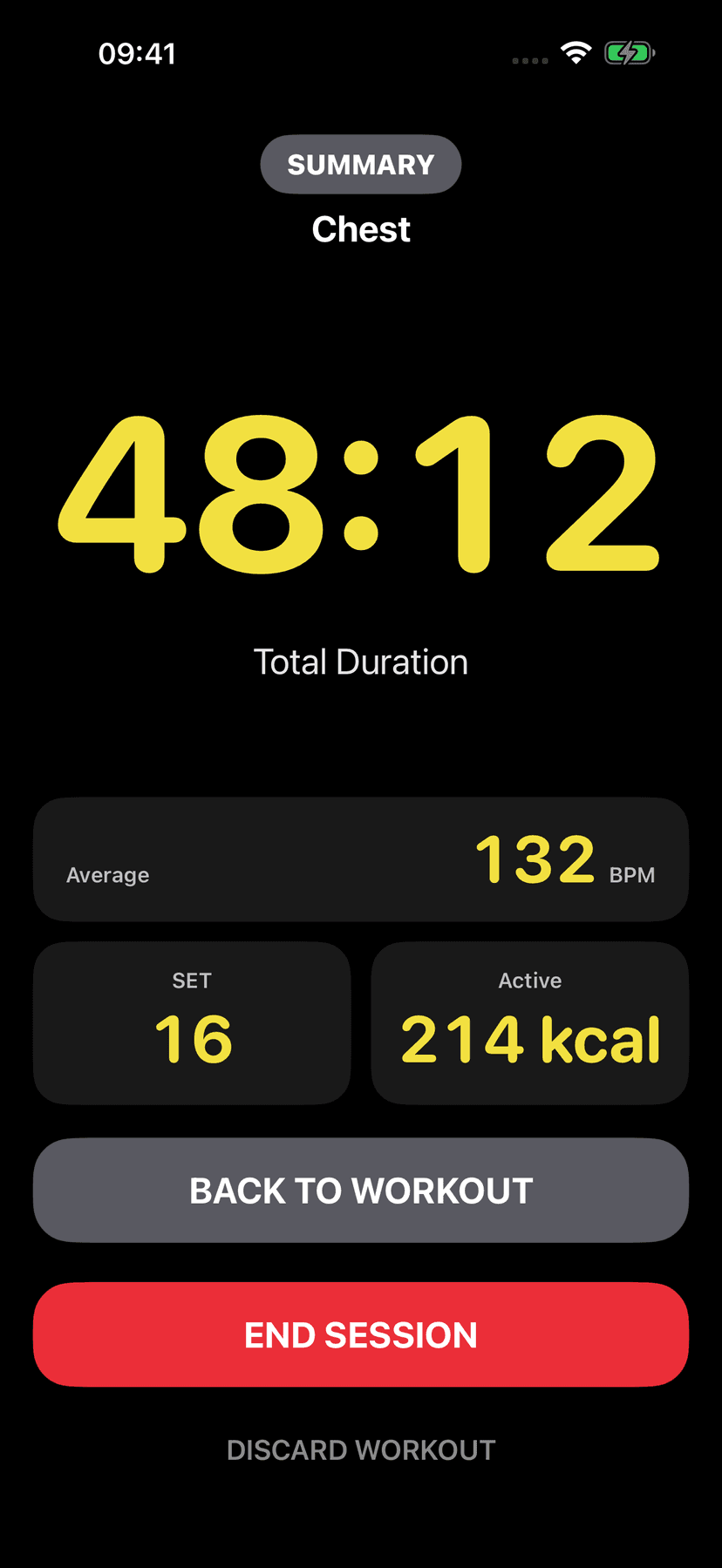 Tela de resumo com frequência cardíaca no Watch.